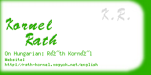 kornel rath business card